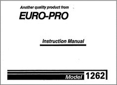 Euro Pro 1262d Manualidades